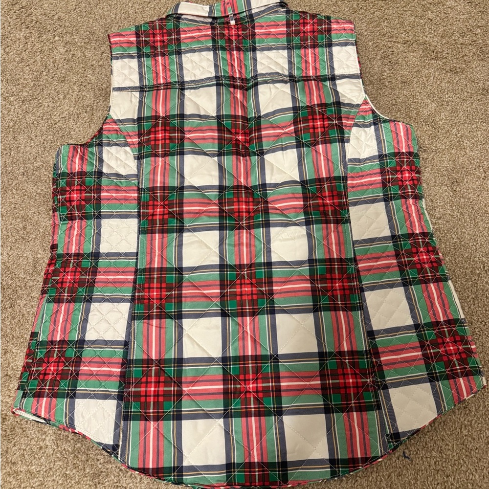 Crown & Ivy Plaid Women’s Vest Size XL - Picture 2 of 5